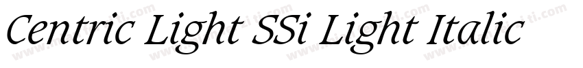 Centric Light SSi Light Italic字体转换